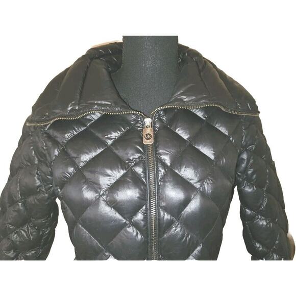 Michael Kors Packable Down Fill Puffer Jacket Mid-Length Women's Black Size Sm - Picture 4 of 16